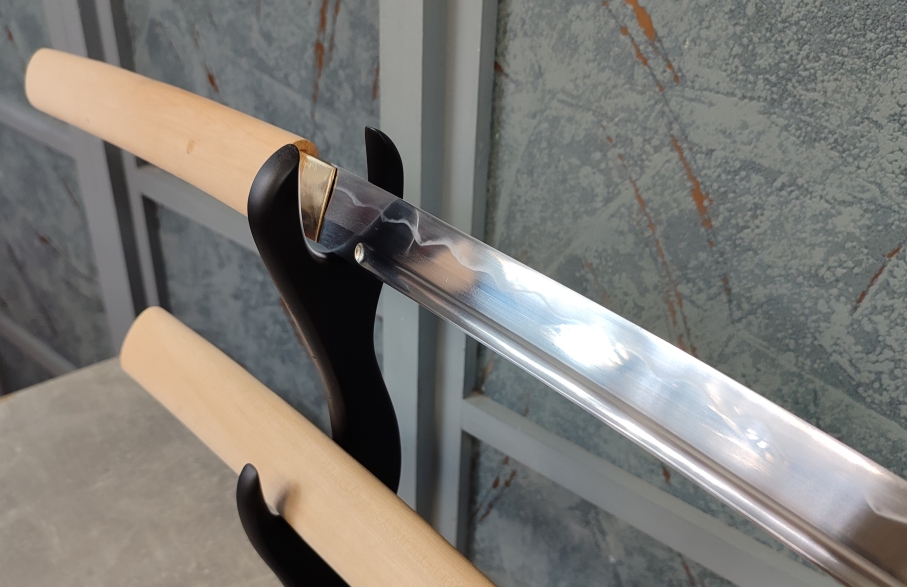 Munenori T10 steel Shirasaya Katana with bo-hi - samurajský meč