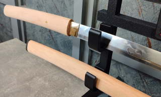 Munenori Shirasaya Katana T10 steel hitacura hamon