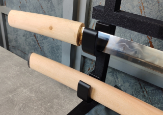 Munenori Shirasaya Wakizashi T10 steel hitacura hamon