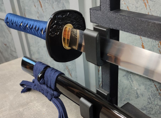 Kojiro Wather Dragon Katana with bo-hi blue